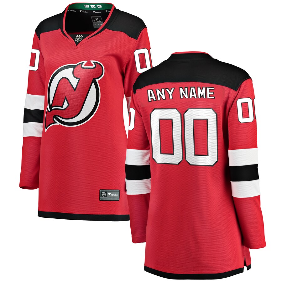 Women's New Jersey Devils Fanatics Branded Red Home Breakaway Custom Jersey - Puhuasuan