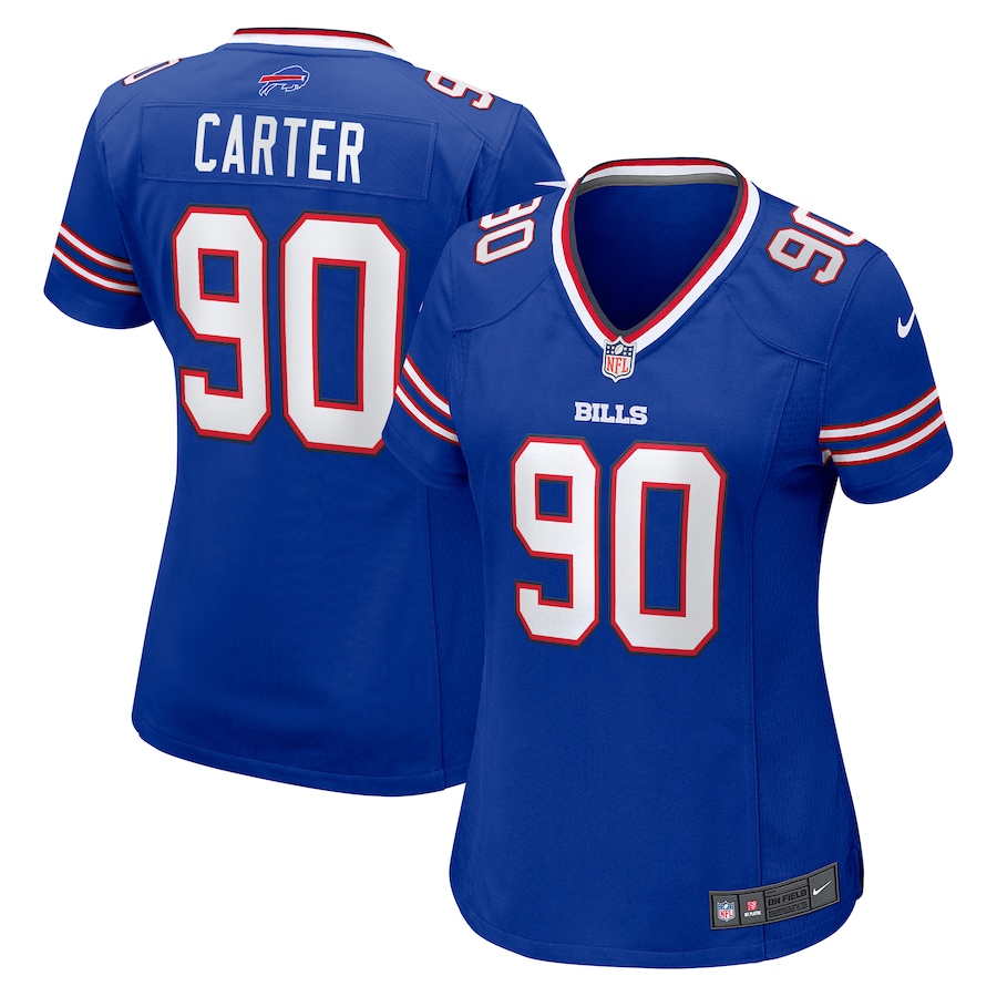 Women's Buffalo Bills DeWayne Carter Nike Royal Game Jersey - Puhuasuan