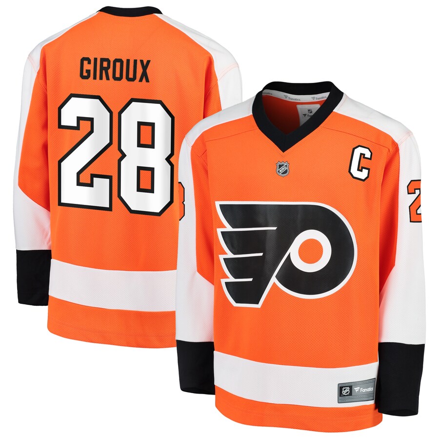 Youth Philadelphia Flyers Claude Giroux Fanatics Branded Orange Replica Player Jersey - Puhuasuan