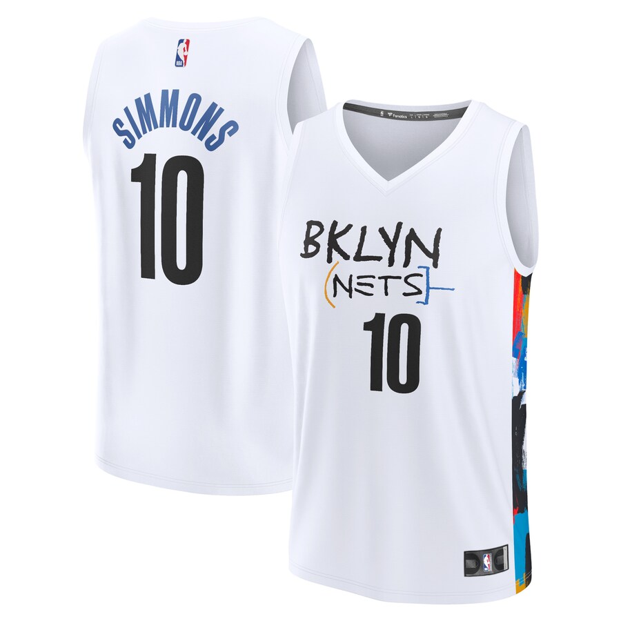 Men's Brooklyn Nets Ben Simmons Fanatics White Fastbreak Jersey - City Edition - Puhuasuan