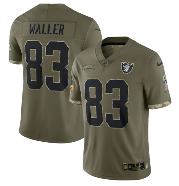 Men's Las Vegas Raiders #83 Darren Waller 2022 Olive Salute To Service Limited Stitched Jersey - Puhuasuan