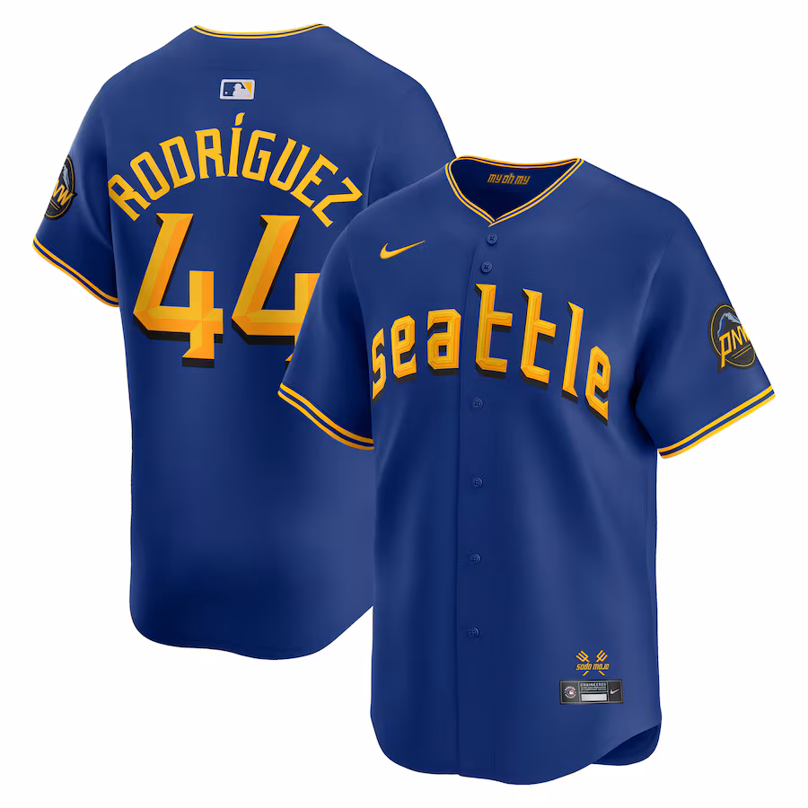 Men's Seattle Mariners Julio Rodriguez Nike Blue City Connect Limited Player Jersey - Puhuasuan