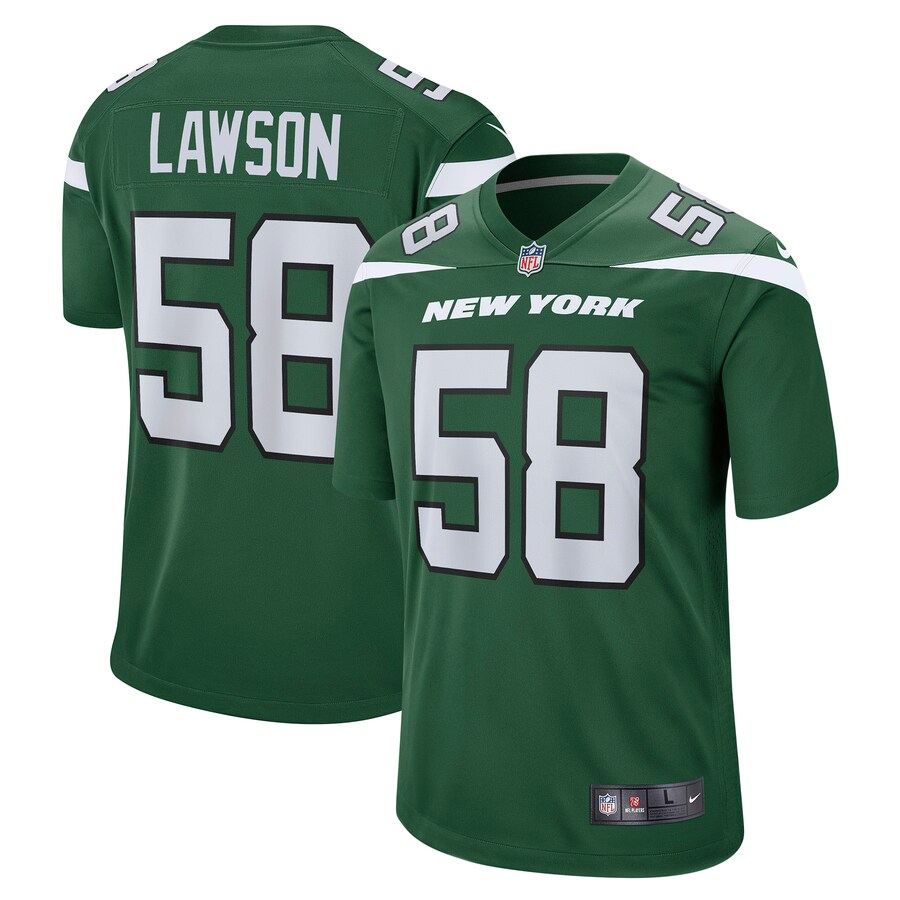 Men's New York Jets Carl Lawson Nike Gotham Green Game Jersey - Puhuasuan