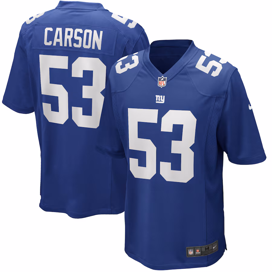 Men's New York Giants Harry Carson Nike Royal Game Retired Player Jersey - Puhuasuan