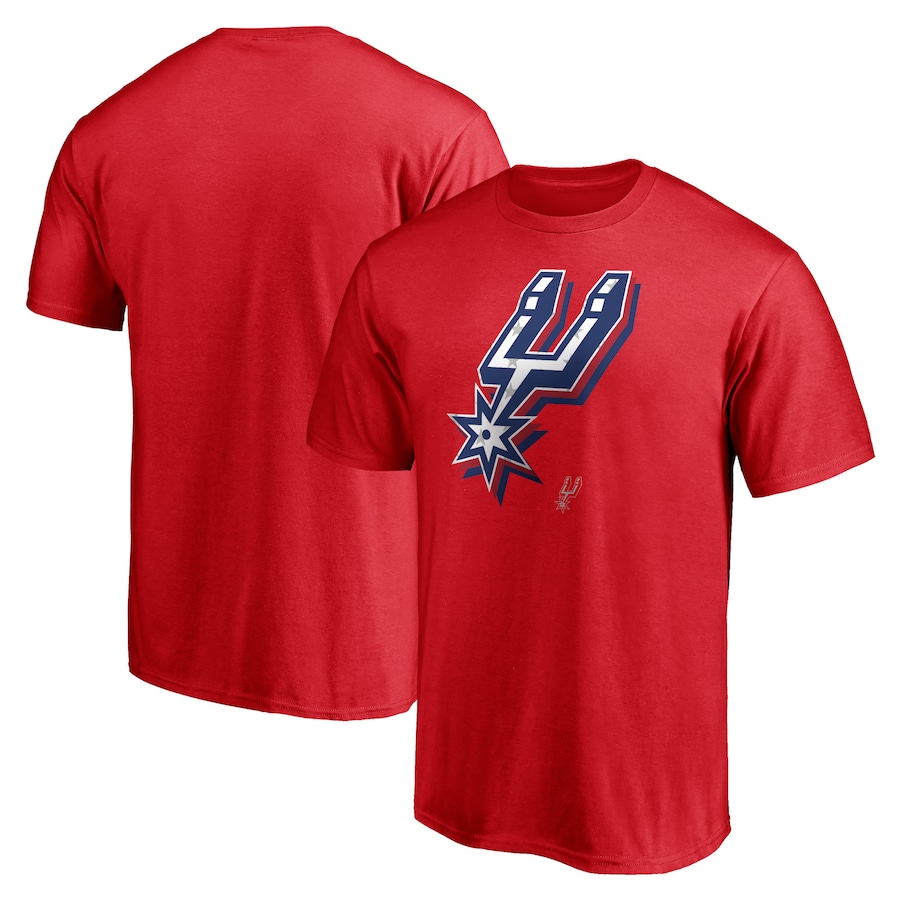 Men's San Antonio Spurs Red Red White & Team T-Shirt - Puhuasuan