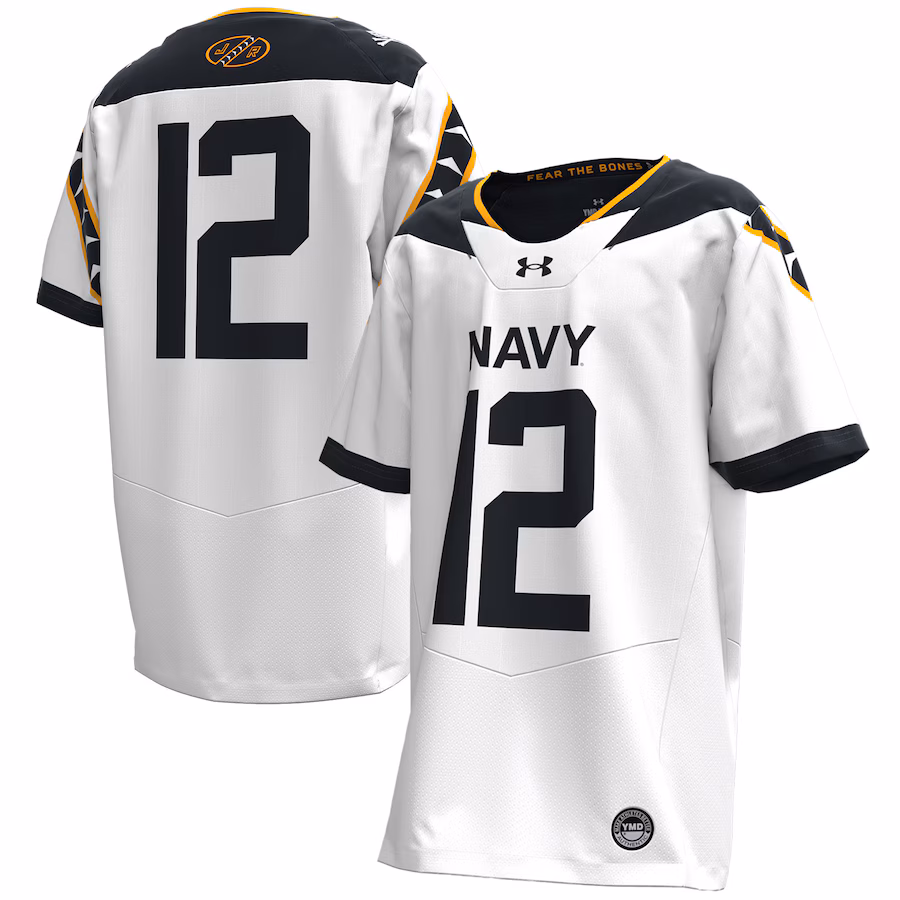 Youth Under Armour White Navy Midshipmen 2024 Rivalry Replica Jersey - Puhuasuan