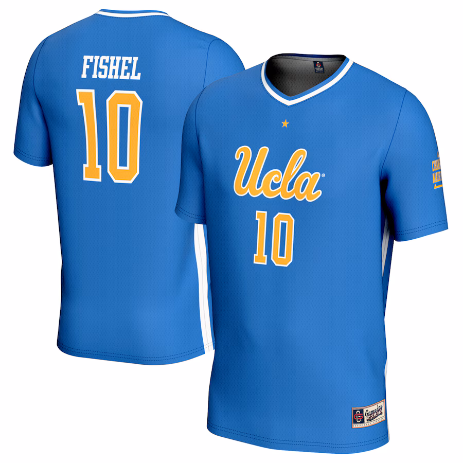 Youth GameDay Greats Mia Fishel Blue UCLA Bruins Women's Soccer Lightweight Fashion Jersey - Puhuasuan