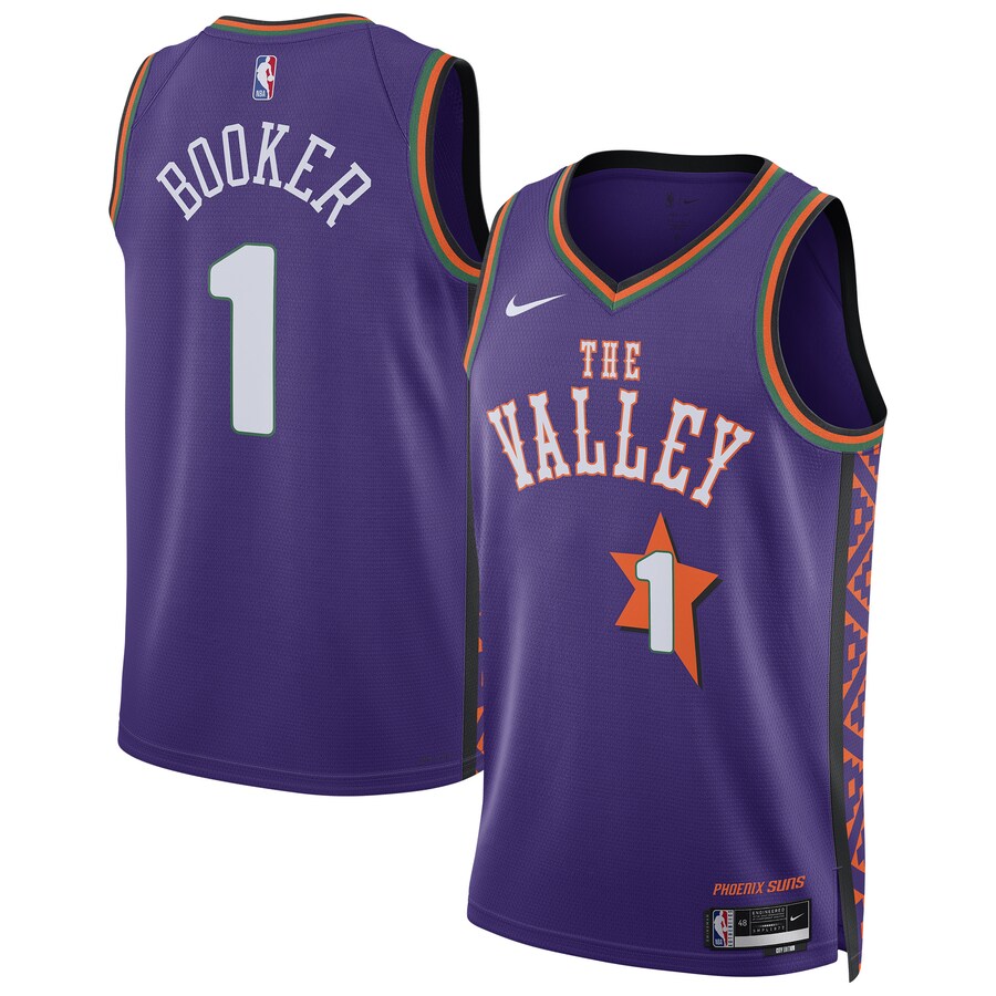 Unisex Phoenix Suns Devin Booker Nike Purple 2024/25 Swingman Player Jersey - City Edition - Puhuasuan