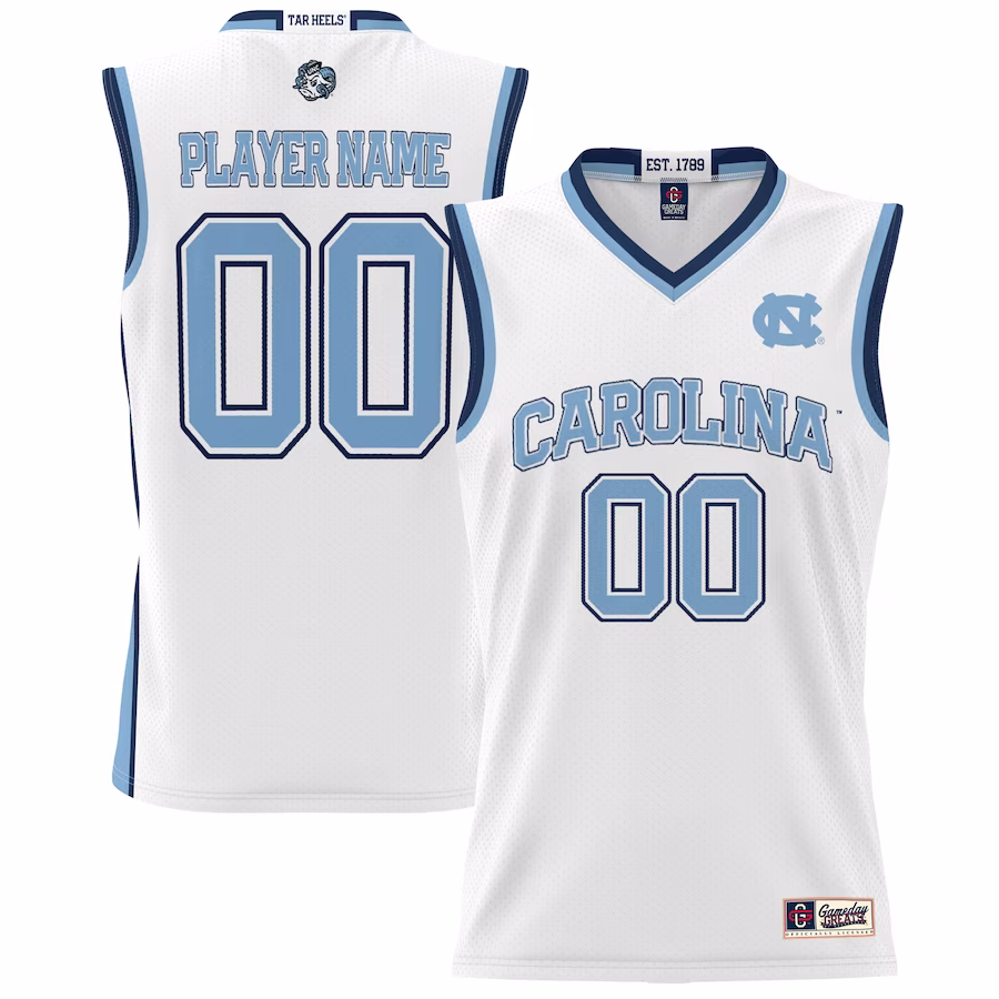 North Carolina Tar Heels GameDay Greats Youth NIL Pick-A-Player Lightweight Basketball Jersey - White - Puhuasuan
