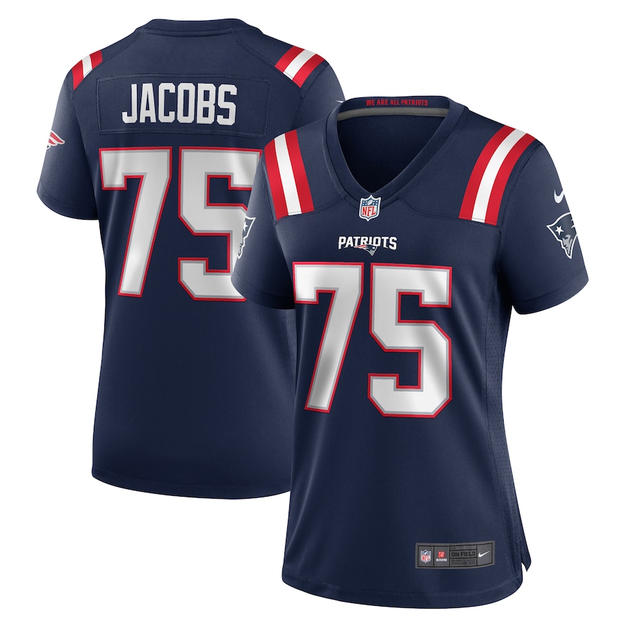 Women's New England Patriots Demontrey Jacobs Nike Navy Game Jersey - Puhuasuan