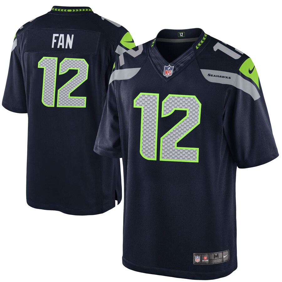 Youth Seattle Seahawks 12s Nike Navy Game Jersey - Puhuasuan