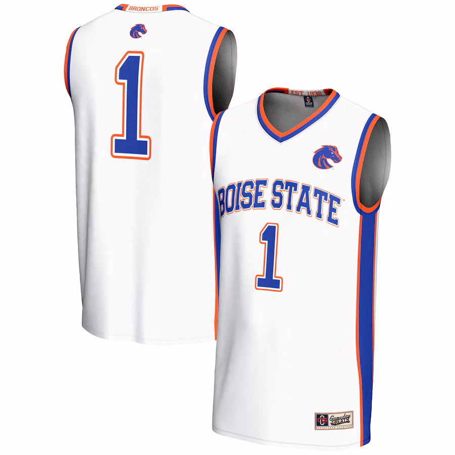 Male GameDay Greats #1  White Boise State Broncos  Lightweight Basketball Jersey - Puhuasuan