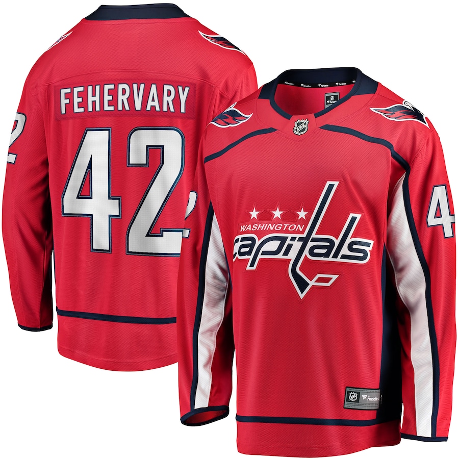 Men's Washington Capitals Martin Fehervary Fanatics Red Home Breakaway Player Jersey - Puhuasuan