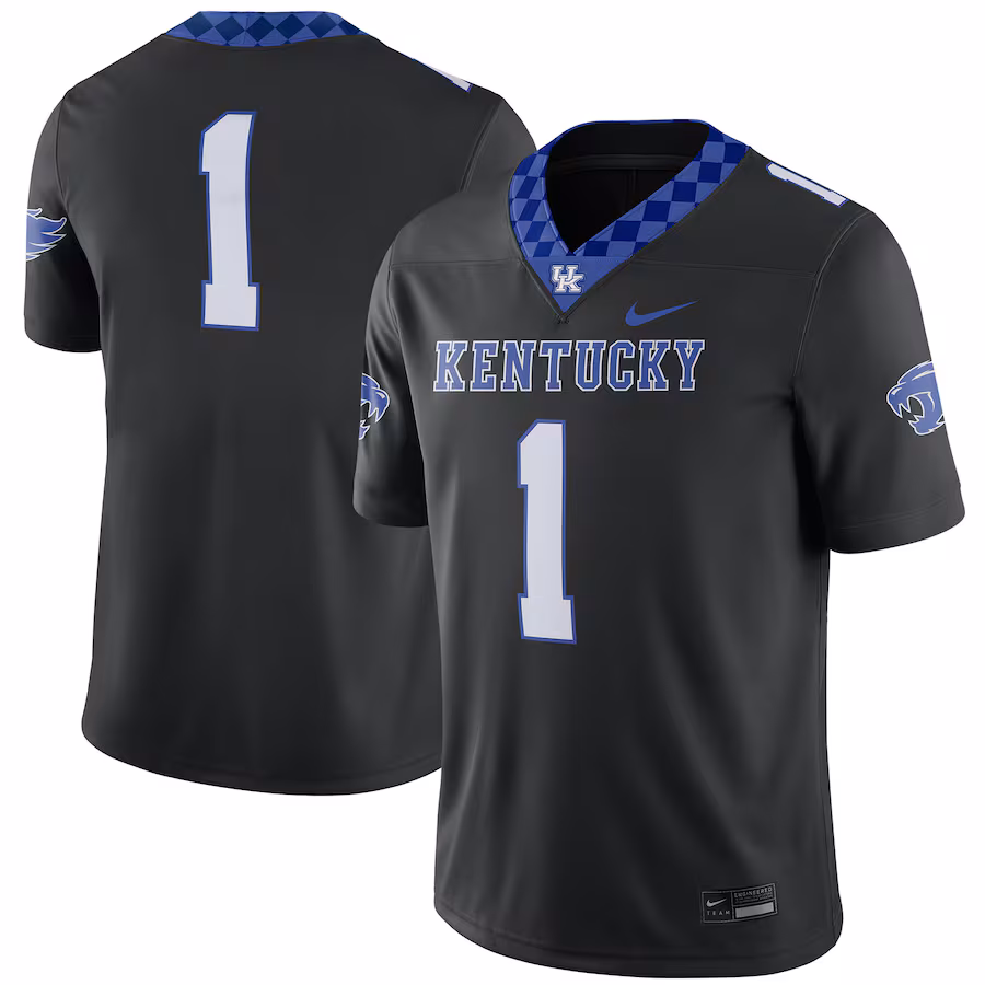Men's Nike #1 Black Kentucky Wildcats Alternate Game Jersey - Puhuasuan