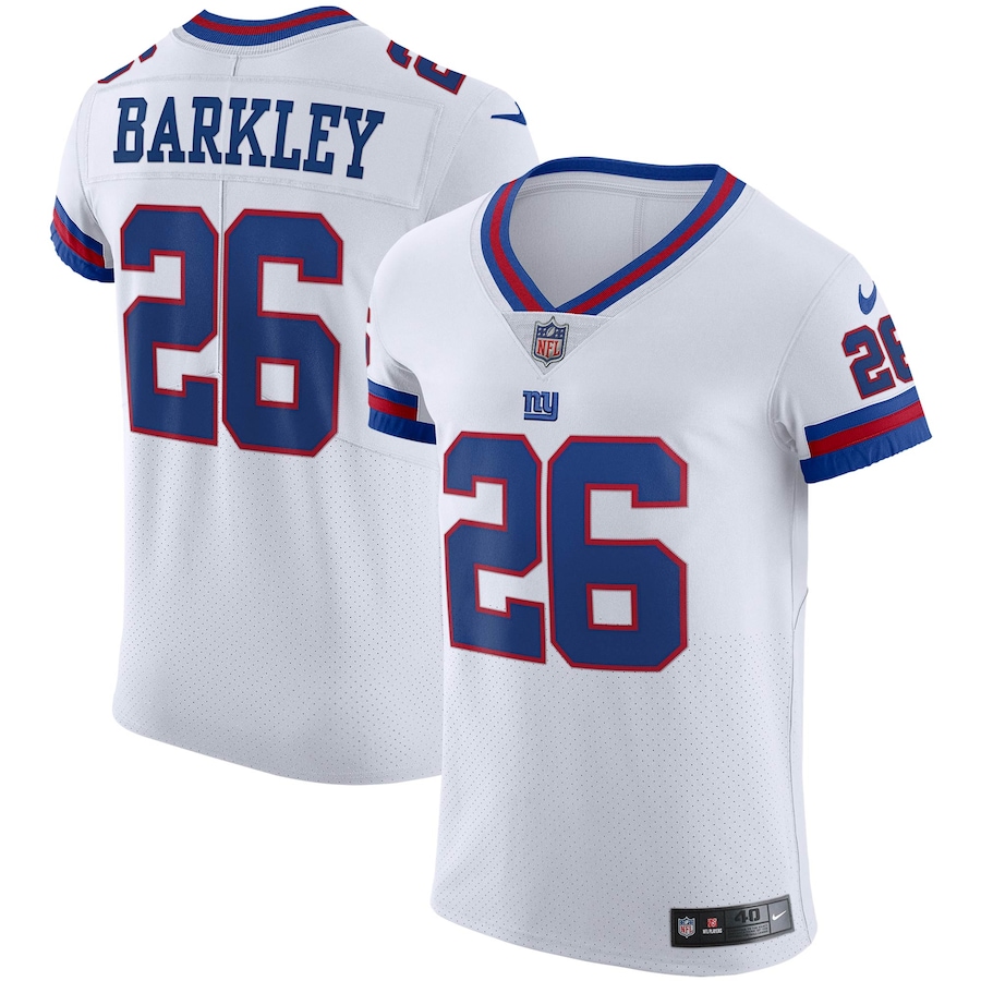 Men's New York Giants Saquon Barkley Nike White Vapor Elite Player Jersey - Puhuasuan