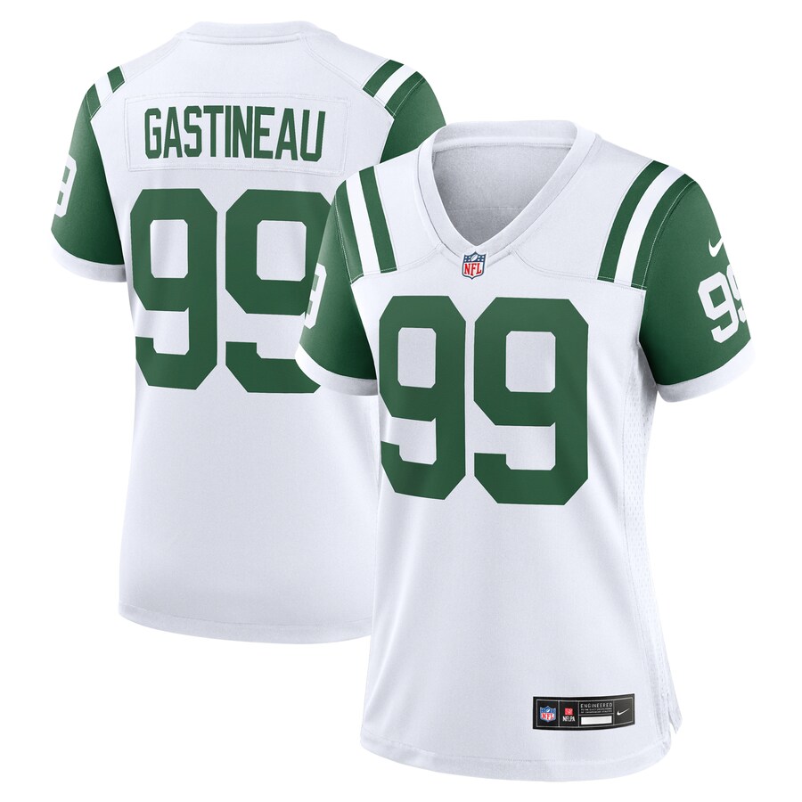 Women's New York Jets Mark Gastineau Nike White Classic Alternate Retired Player Game Jersey - Puhuasuan