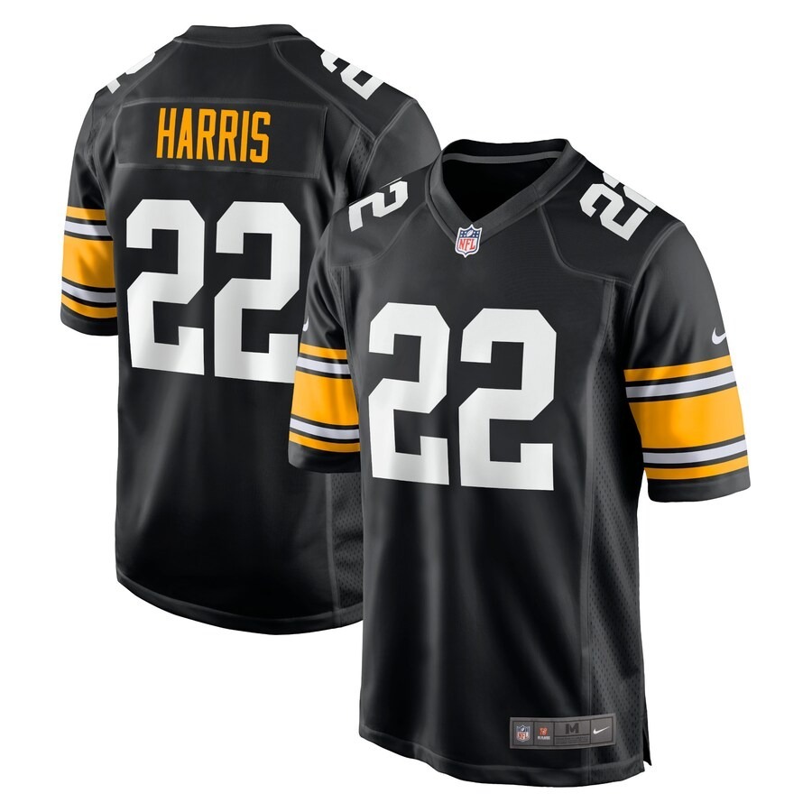 Men's Pittsburgh Steelers Najee Harris Nike Black Home Player Game Jersey - Puhuasuan
