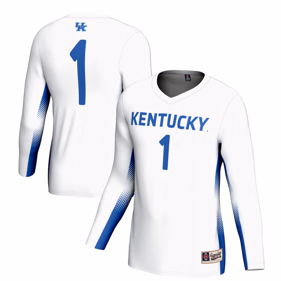 Youth GameDay Greats #1 White Kentucky Wildcats Lightweight Volleyball Jersey - Puhuasuan
