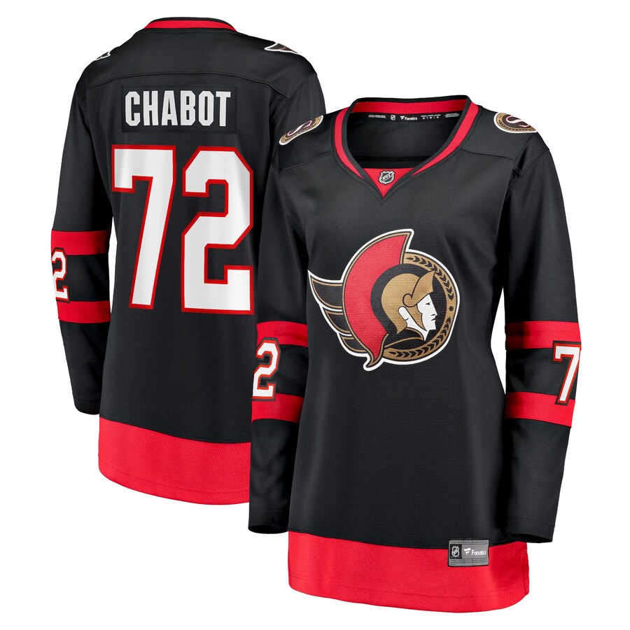 Women's Ottawa Senators Thomas Chabot Fanatics Branded Black 2020/21 Home Premier Breakaway Player Jersey - Puhuasuan