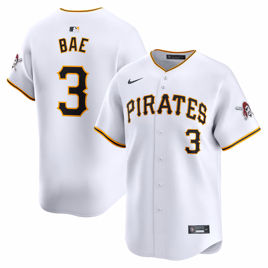 Men's Pittsburgh Pirates Ji-Hwan Bae Nike White Home Limited Player Jersey - Puhuasuan