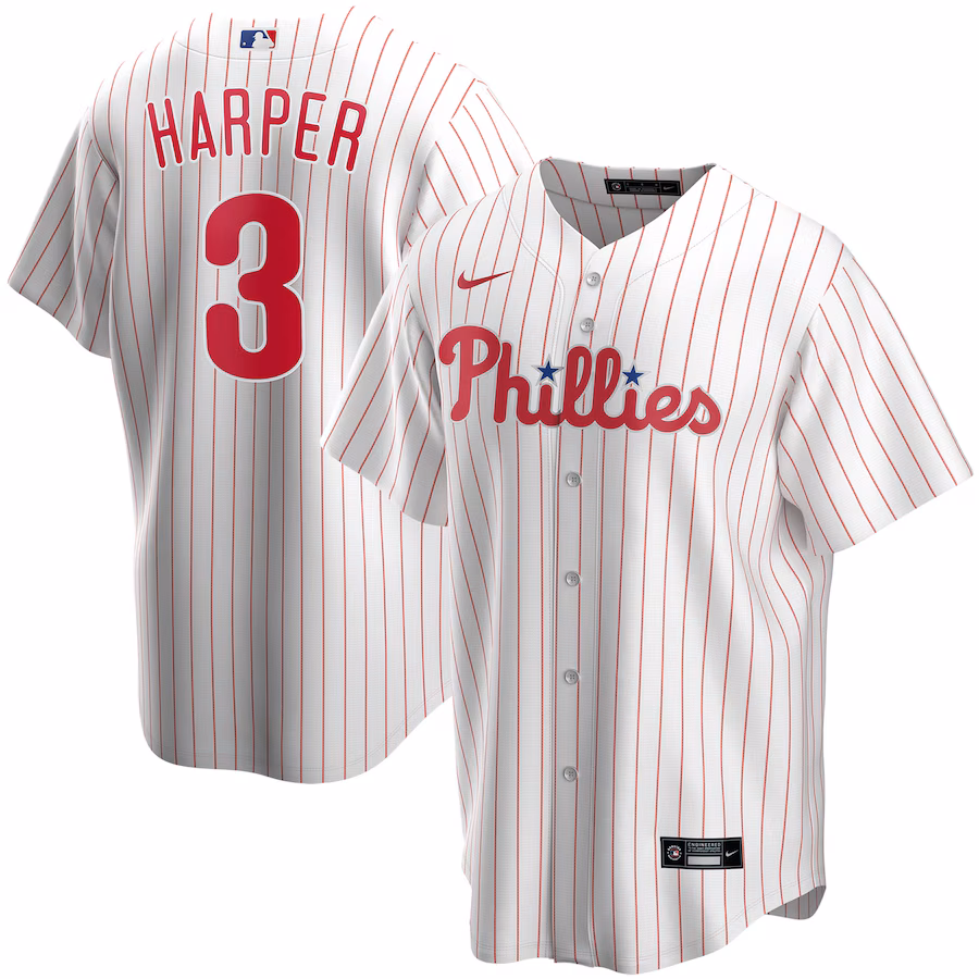 Youth Philadelphia Phillies Bryce Harper Nike White Alternate Replica Player Jersey - Puhuasuan