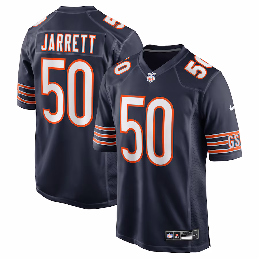 Men's Chicago Bears Grady Jarrett Nike Navy Team Game Jersey - Puhuasuan