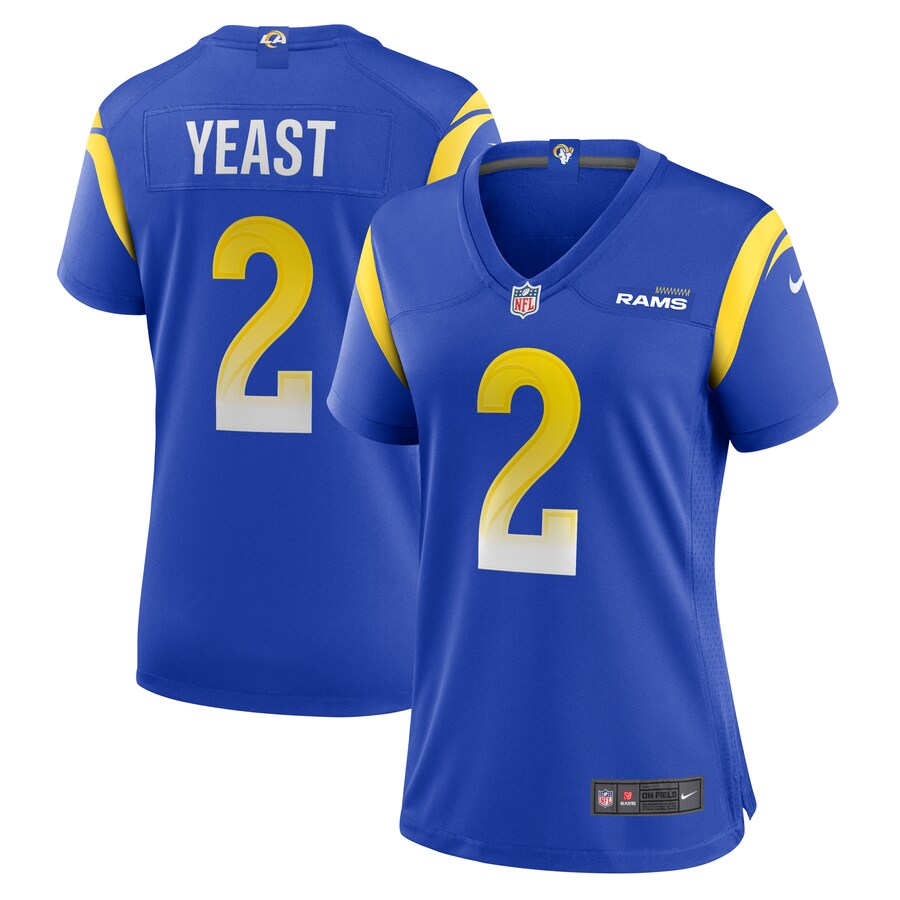 Women's Los Angeles Rams Russ Yeast Nike Royal Home Game Jersey - Puhuasuan