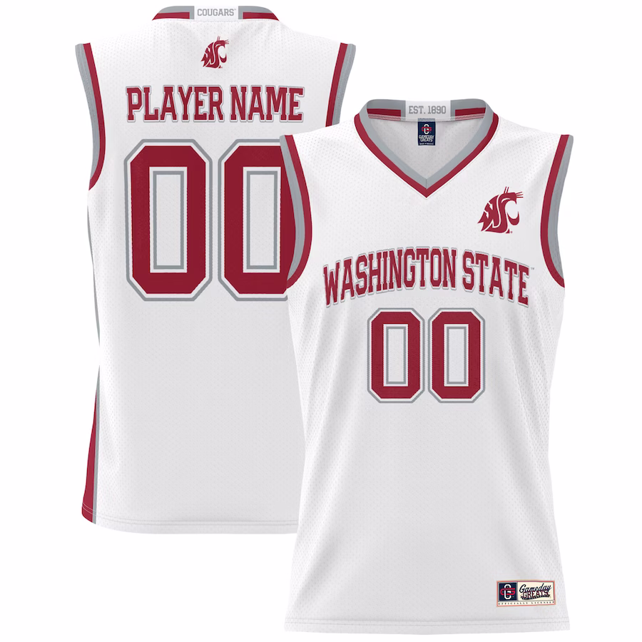 Washington State Cougars GameDay Greats Youth NIL Pick-A-Player Basketball Jersey - White - Puhuasuan