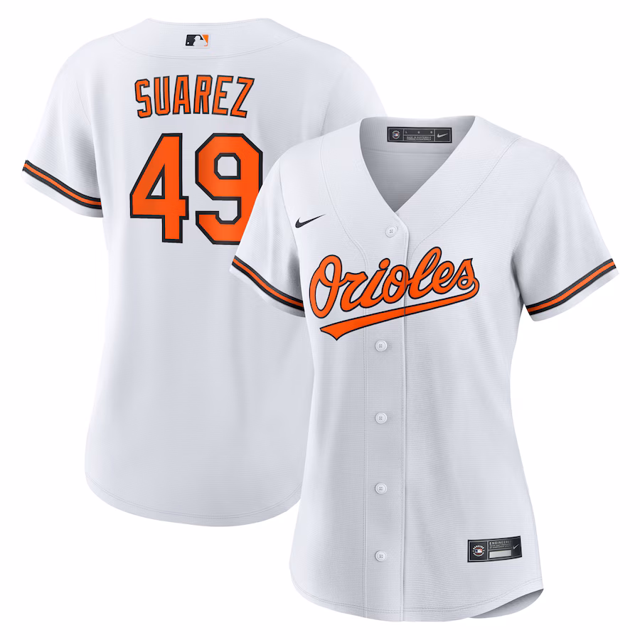Women's Baltimore Orioles Albert Suarez Nike White Home Replica Jersey - Puhuasuan