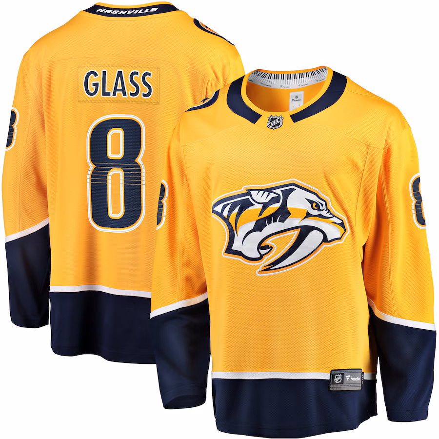 Men's Nashville Predators Cody Glass Fanatics Gold Home Breakaway Player Jersey - Puhuasuan