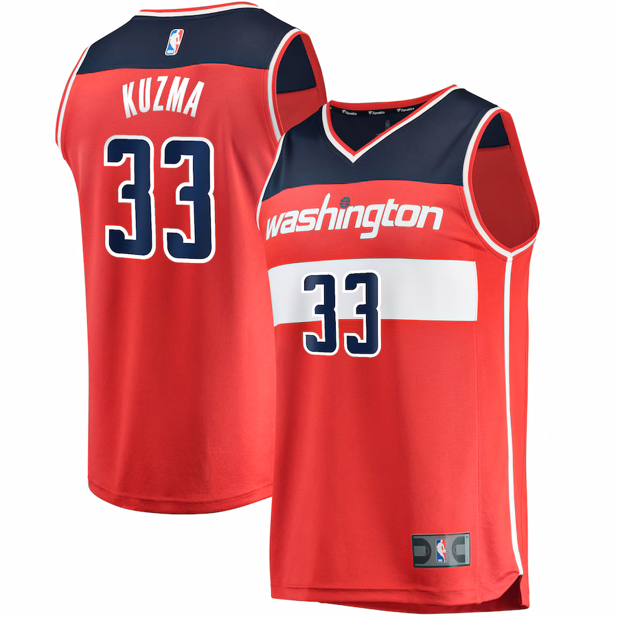 Youth Washington Wizards Kyle Kuzma Fanatics Red 2021/22 Fast Break Replica Jersey - Icon Edition - Puhuasuan