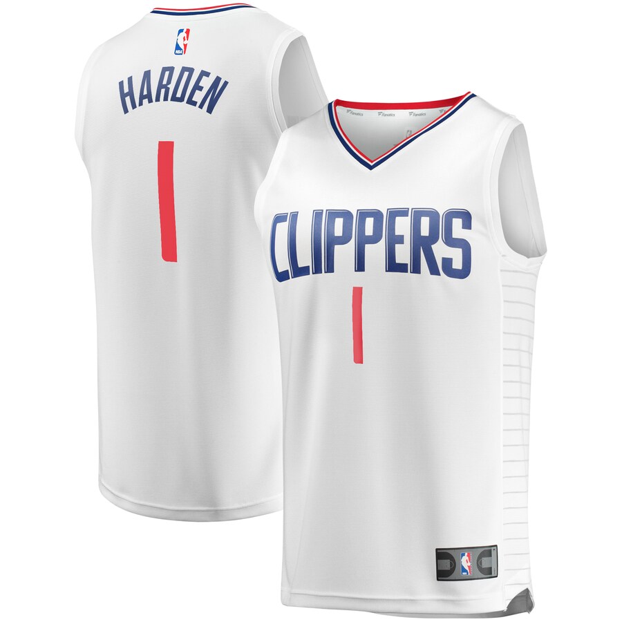Youth LA Clippers James Harden Fanatics White Fast Break Player Jersey - Association Edition - Puhuasuan