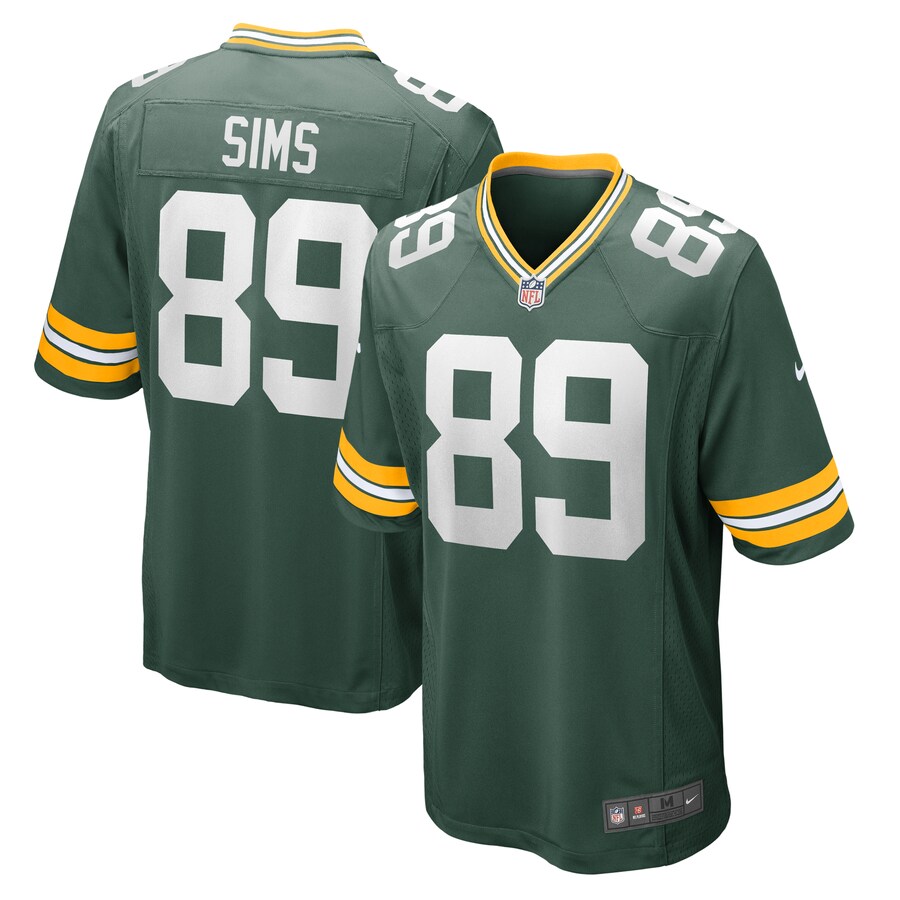 Men's Green Bay Packers Ben Sims Nike  Green Team Game Jersey - Puhuasuan