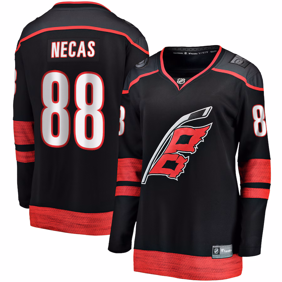 Women's Carolina Hurricanes Martin Necas Fanatics Black Home Breakaway Player Jersey - Puhuasuan