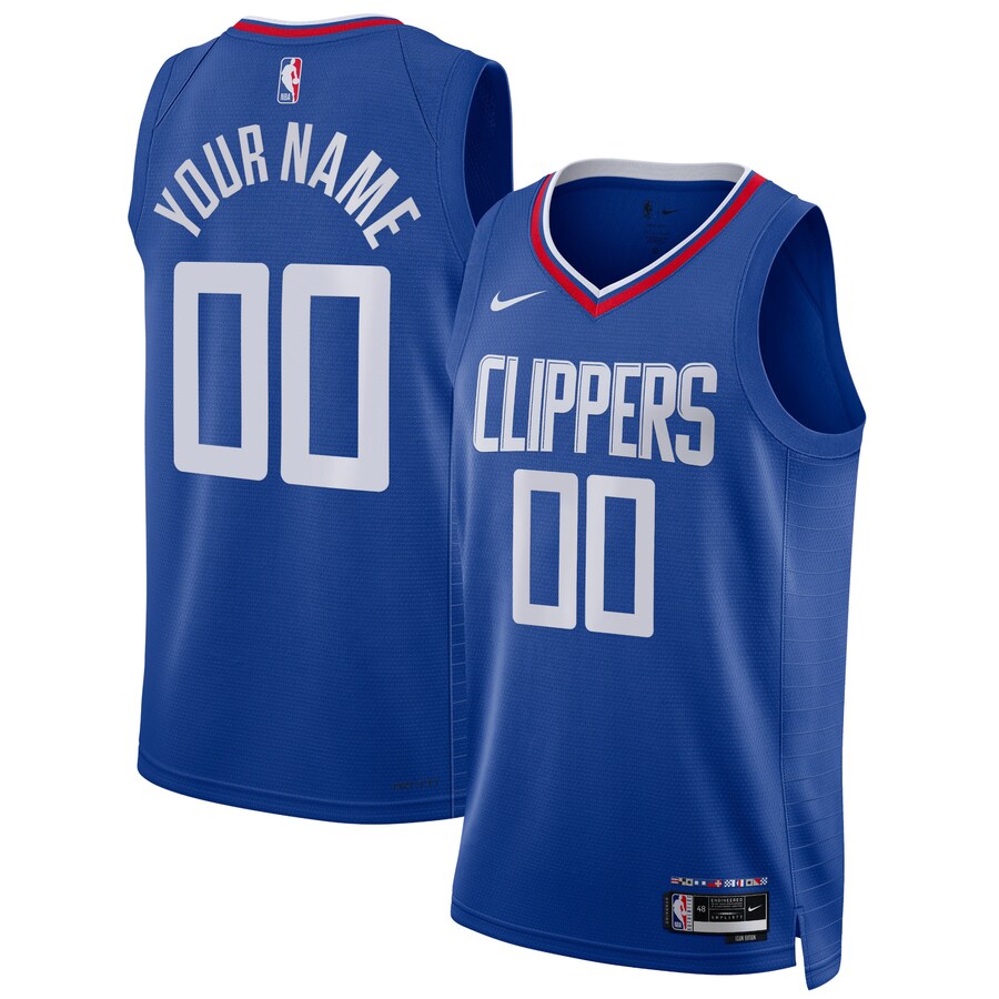 Unisex LA Clippers Nike Royal Swingman Custom Jersey - Icon Edition - Puhuasuan