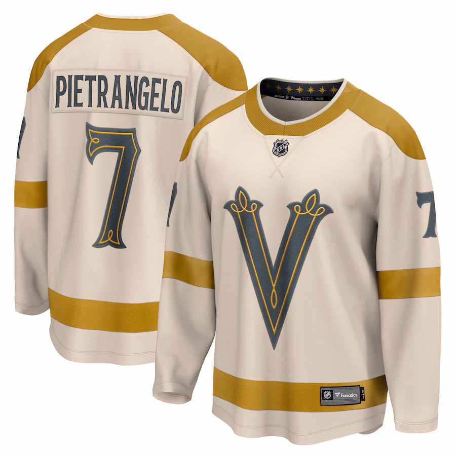 Men's Vegas Golden Knights Alex Pietrangelo Fanatics Cream 2024 NHL Winter Classic Breakaway Player Jersey - Puhuasuan