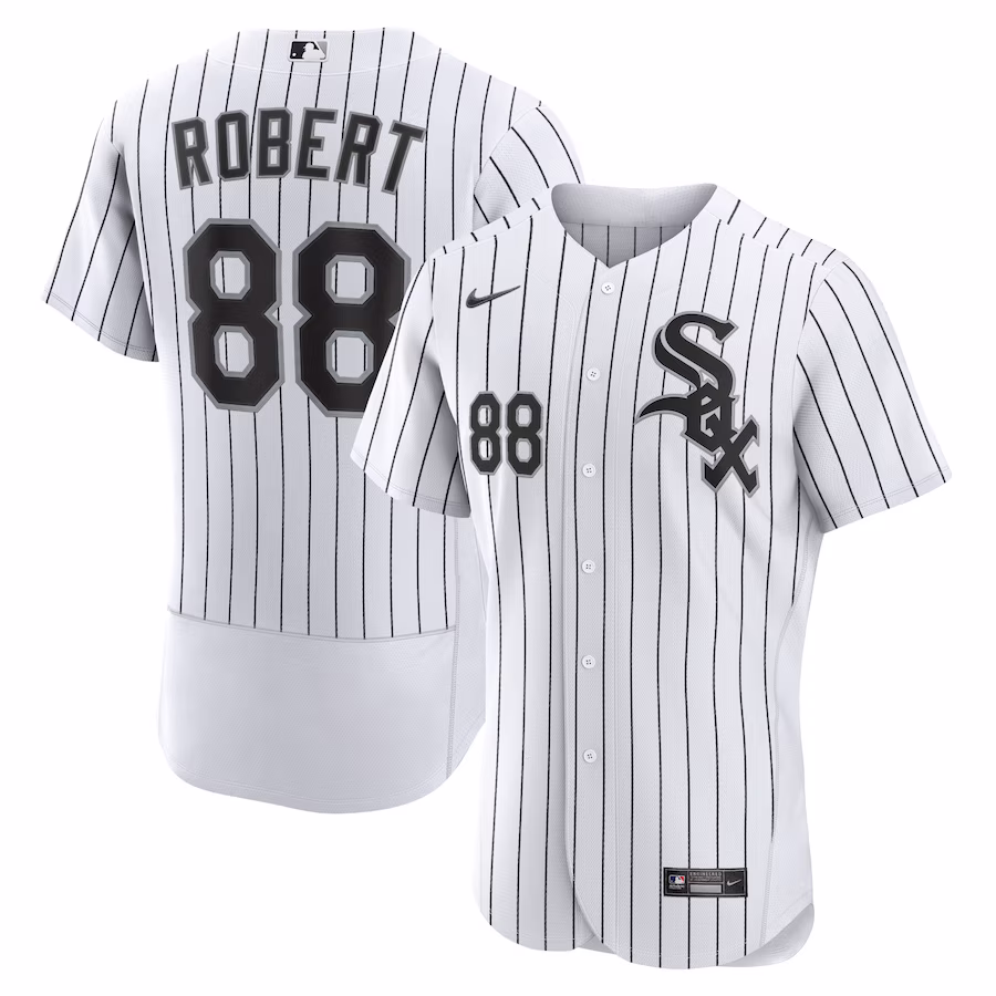 Men's Chicago White Sox Luis Robert Nike White/Black Home Authentic Player Jersey - Puhuasuan