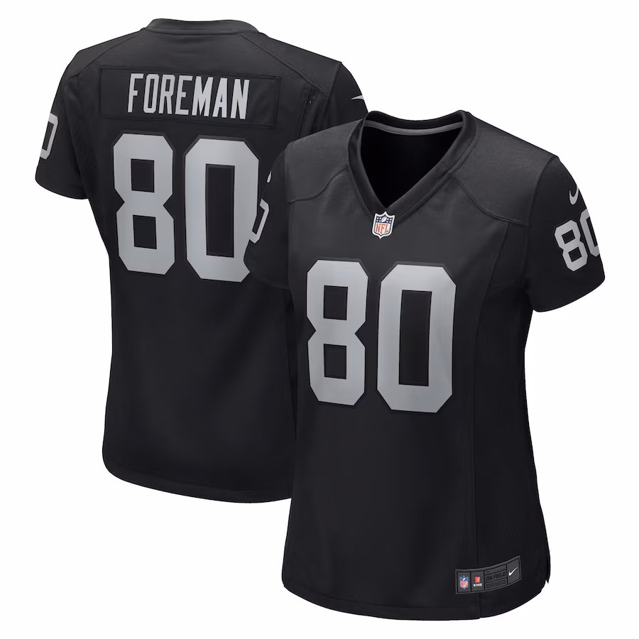Women's Las Vegas Raiders Jeff Foreman Nike Black Game Jersey - Puhuasuan