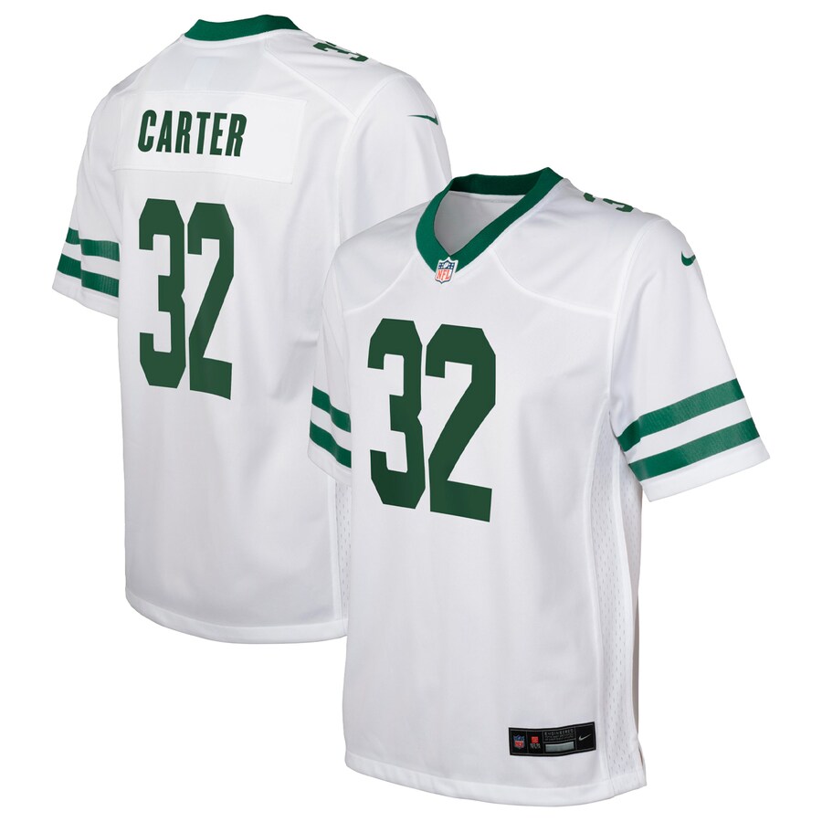 Youth New York Jets Michael Carter Nike Legacy White Game Jersey - Puhuasuan