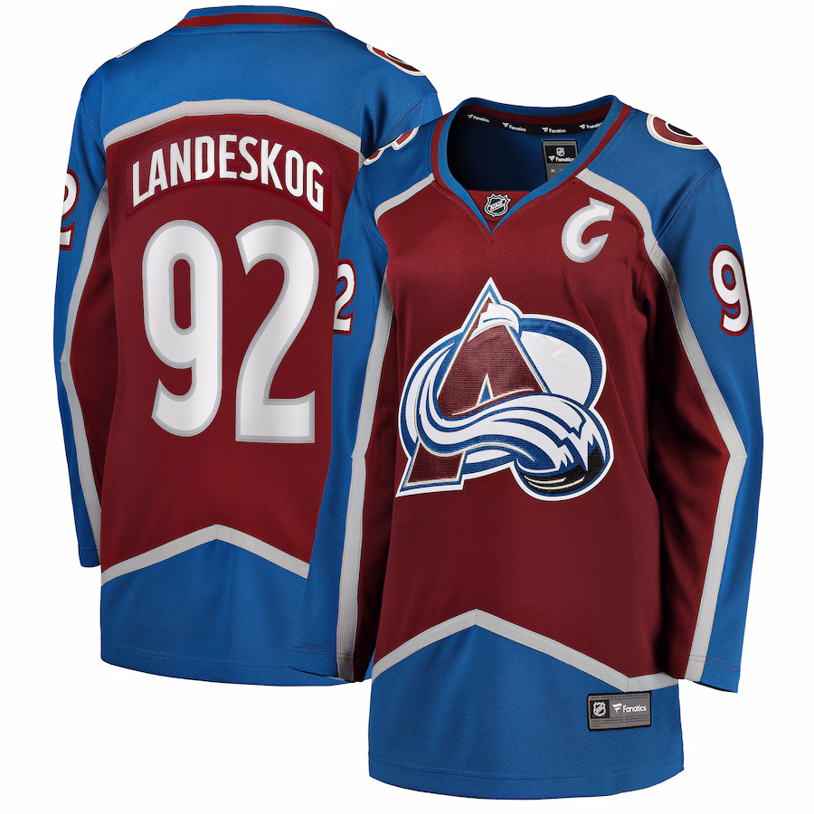 Women's Colorado Avalanche Gabriel Landeskog Fanatics Burgundy Captain Patch Home Breakaway Player Jersey - Puhuasuan