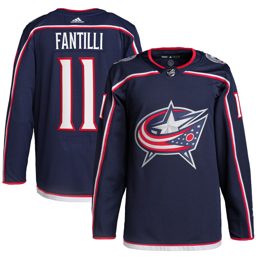 Men's Columbus Blue Jackets Adam Fantilli adidas Navy Home Primegreen Authentic Pro Player Jersey - Puhuasuan