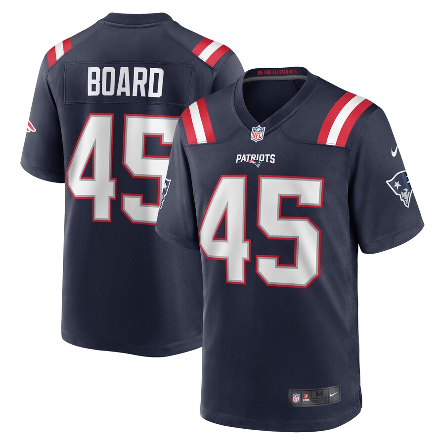 Men's New England Patriots Chris Board Nike Navy Game Player Jersey - Puhuasuan