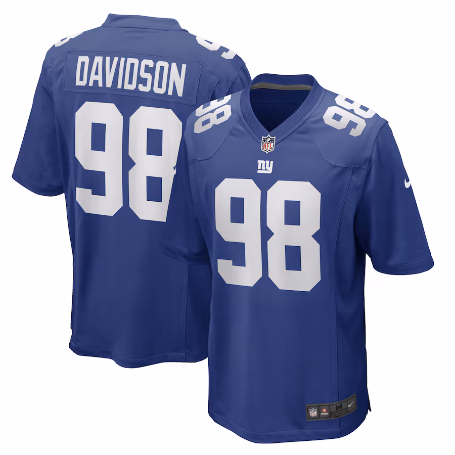 Men's New York Giants D.J. Davidson Nike Royal Game Player Jersey - Puhuasuan