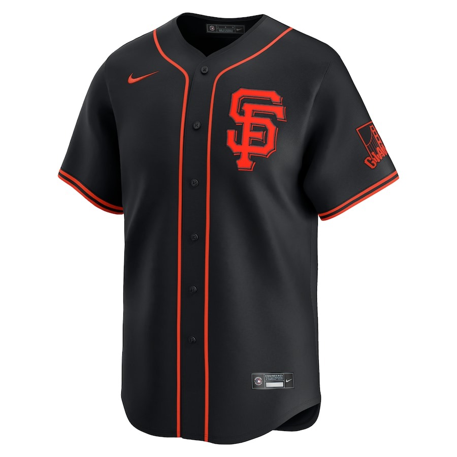 Men's San Francisco Giants  Nike Black  Alternate Limited Custom Jersey - Puhuasuan