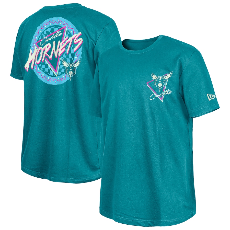 Charlotte Hornets  New Era Teal Glow-in-the-Dark T-Shirt - Puhuasuan