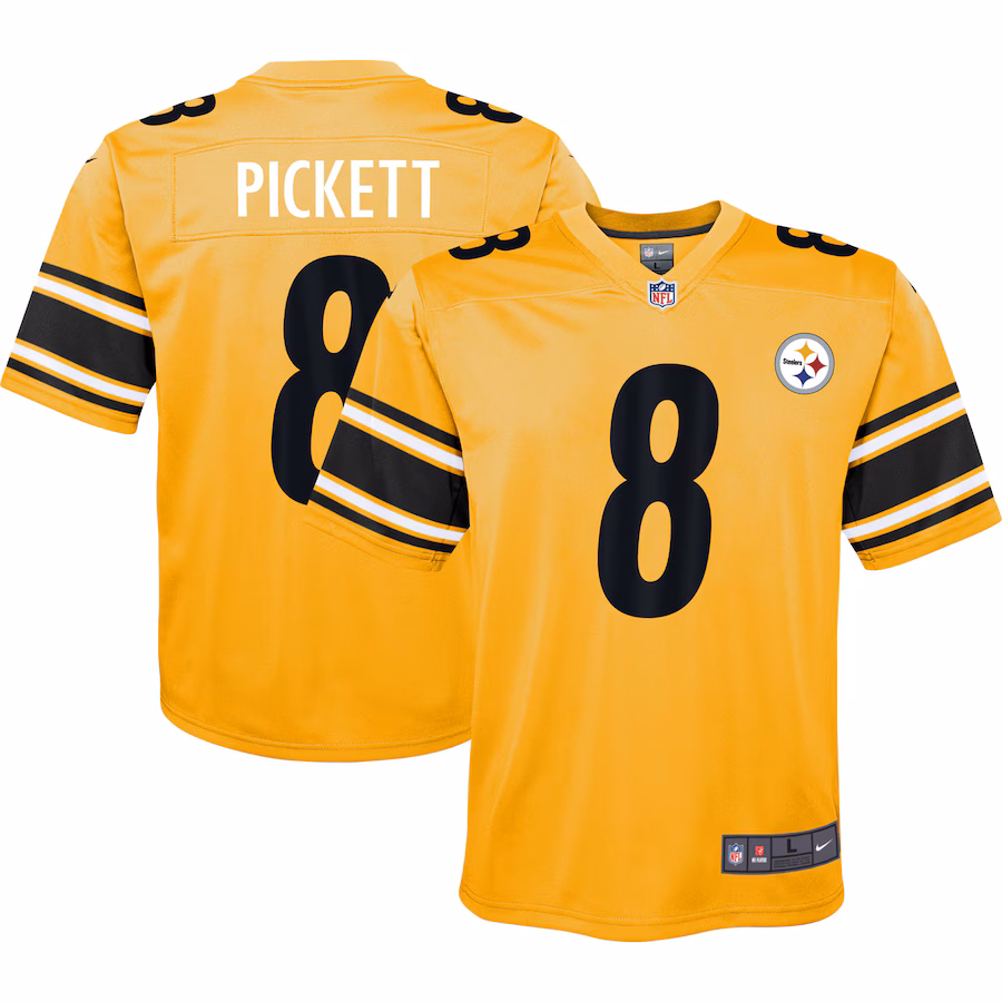 Youth Pittsburgh Steelers Kenny Pickett Nike Gold Inverted Game Jersey - Puhuasuan