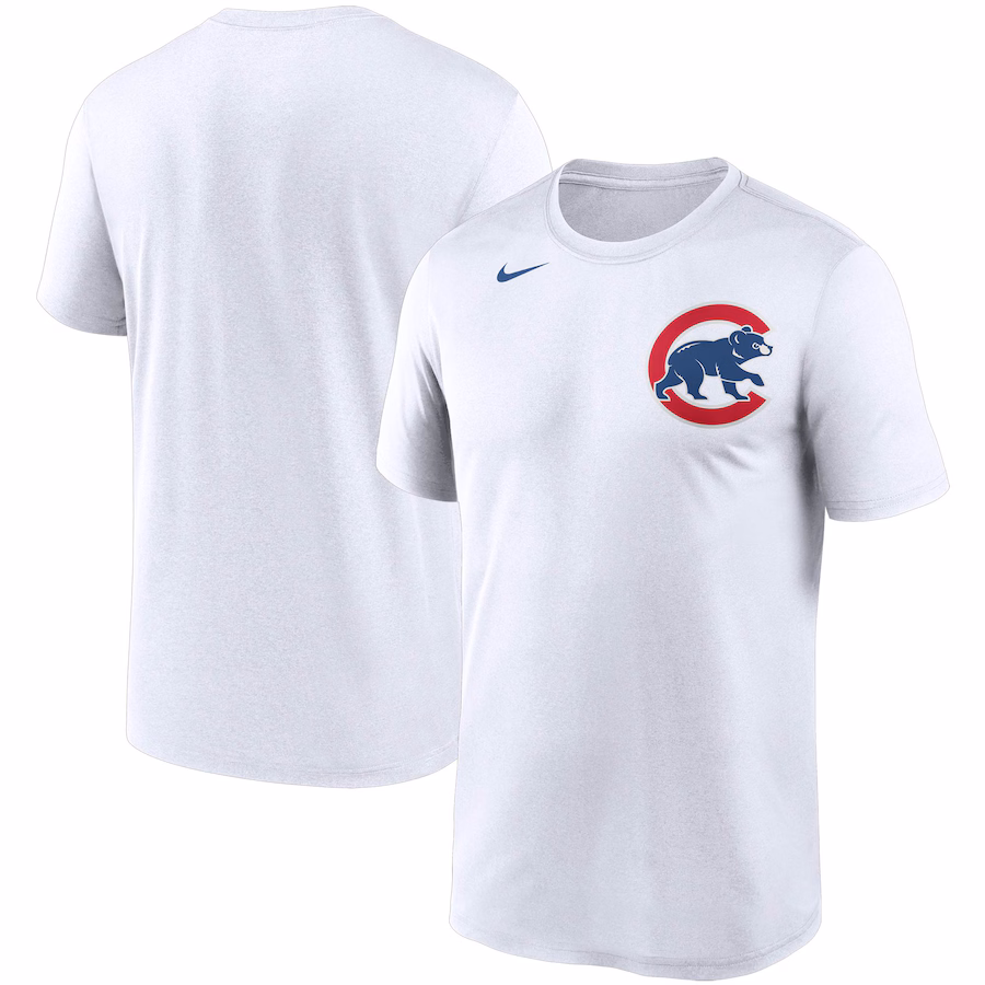 Men's Chicago Cubs Nike White Wordmark Legend Performance T-Shirt - Puhuasuan