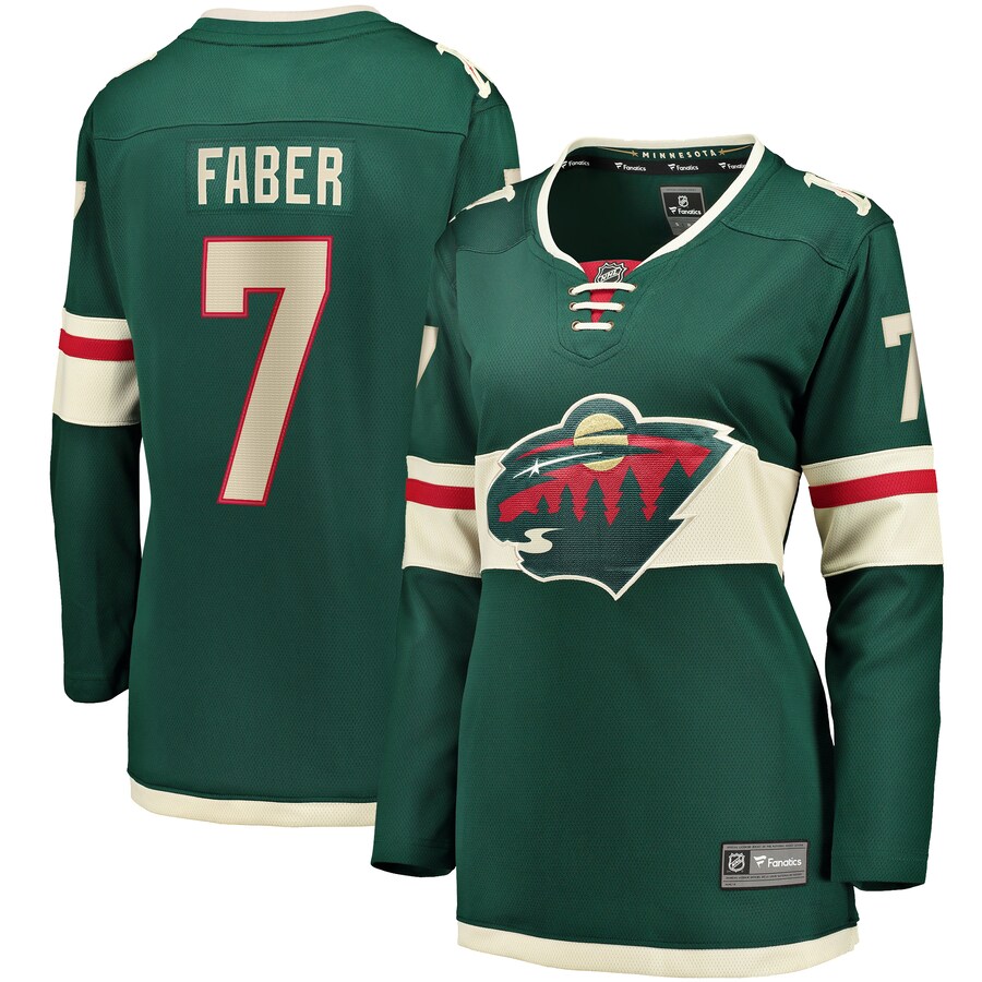 Women's Minnesota Wild Brock Faber Fanatics Branded Green Home Breakaway Player Jersey - Puhuasuan