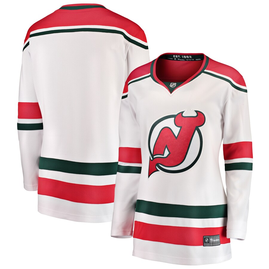 Women's New Jersey Devils Fanatics Branded White Alternate Breakaway Jersey - Puhuasuan