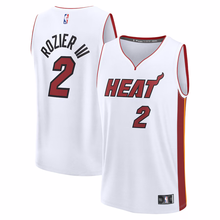 Men's Miami Heat Terry Rozier Fanatics White Fast Break Player Jersey - Association Edition - Puhuasuan